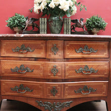 Load image into Gallery viewer, x SOLD Antique French Chest of Drawers, Antique Walnut, Brass, Marble Chest of Drawers B10781