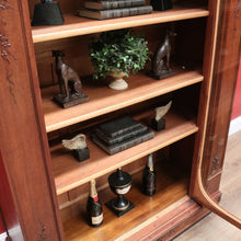 Load image into Gallery viewer, x SOLD Antique French Walnut Bookcase, French Linen Press or Walnut China Cabinet Glass B11111