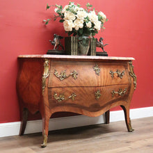 Load image into Gallery viewer, x SOLD Antique French Chest of Drawers, Marble Top Hall Table with 2 Sunray Drawers B11198