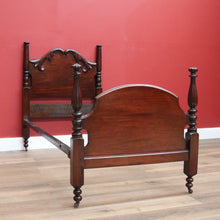 Load image into Gallery viewer, x SOLD Antique Australian Cedar Single Carved Bed, Head, Foot and rails B10733