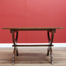 Load image into Gallery viewer, x SOLD Antique French Oak Table, Foyer Entry Table, Desk. Cross Pedestal Dining Table B10561
