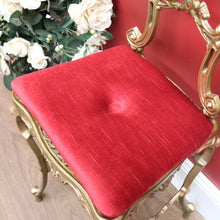 Load image into Gallery viewer, x SOLD Vintage Italian Gilt Dressing Chair, Dressing Table, Hall Bedroom Chair, Cushion B10538