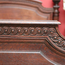 Load image into Gallery viewer, x SOLD Antique French Bed, French Oak Double Bed with Headboard, Foot Side Rails Slats B10455