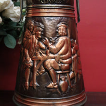 Load image into Gallery viewer, x SOLD Antique French Copper and Brass Coal Scuttle, Umbrella Holder, Pressed Metal Jug. B10119