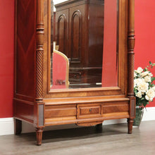 Load image into Gallery viewer, x SOLD Antique French Walnut and Bevelled Glass Door Bookcase Display China Cabinet. B10339