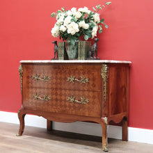 Load image into Gallery viewer, x SOLD Antique French Chest of Drawers, Walnut and Marble 2 Drawer Hall Cabinet Chest B10548