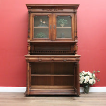Load image into Gallery viewer, x SOLD Antique French Walnut Bookcase, French Two Height China Cabinet, Hall Cupboard B10806