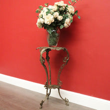 Load image into Gallery viewer, x SOLD Antique French Jardiniere Stand, French Brass 2 Tier Plant Stand Side Lamp Table B10481