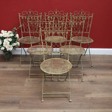 Load image into Gallery viewer, x SOLD Set of Six Iron Garden Chairs, Outdoor Chairs, Café Chairs in the French Style B11087