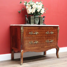 Load image into Gallery viewer, x SOLD Antique French Chest of Drawers, Walnut and Marble 2 Drawer Hall Cabinet Chest B10548
