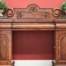 Load image into Gallery viewer, x SOLD Antique English Mahogany Sideboard Antique Inverted Twin Pedestal Sideboard B10984