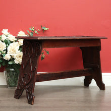 Load image into Gallery viewer, x SOLD Antique English Table, Lamp Side Table Japanese Dragon Relief Carving to seat. B9746