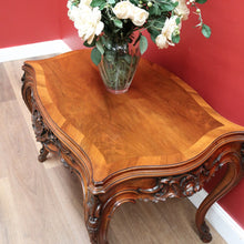 Load image into Gallery viewer, x SOLD Antique French Walnut Centre Table, Hall, Foyer, Sofa Table Carved Apron & Legs  B10644