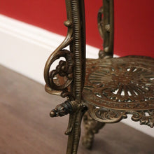Load image into Gallery viewer, x SOLD Antique French Jardiniere Stand, French Brass 2 Tier Plant Stand Side Lamp Table B10481