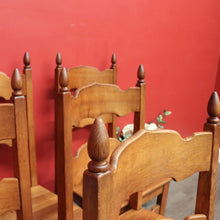 Load image into Gallery viewer, x SOLD Set of 6 Dining Chairs, Antique French Oak Kitchen Chairs, Ladder Back Chairs B10504