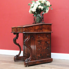 Load image into Gallery viewer, x SOLD Antique English Davenport Leather Top Desk, Writing Desk, Storage Locks and Keys B11003
