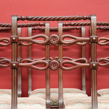Load image into Gallery viewer, x SOLD Set of 6 Dining Chairs, Kitchen Chairs with Brass Inlay and Carved Back Rails. B9793