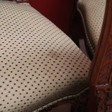 Load image into Gallery viewer, x SOLD Set of 4 Antique Chairs, Antique French Dining or Kitchen Chairs. Olive Fabric B11163
