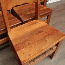Load image into Gallery viewer, x SOLD Set of 6 Dining Chairs, Antique French Oak Kitchen Chairs, Ladder Back Chairs B10504