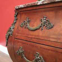 Load image into Gallery viewer, x SOLD Antique French Chest of Drawers, Marble Top Hall Cupboard, Burr Walnut Chest B11073
