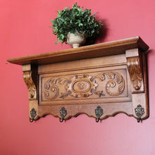 Load image into Gallery viewer, x SOLD Antique Vintage French Coat Rack with Fleur de Lis Carvings. Scarf Hat Umbrella B10639