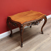 Load image into Gallery viewer, x SOLD Antique French Walnut Centre Table, Hall, Foyer, Sofa Table Carved Apron & Legs  B10644
