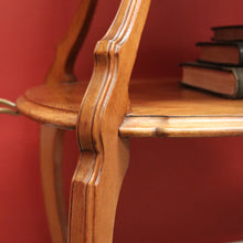 Load image into Gallery viewer, x SOLD Antique French Walnut Two-Tier Serving Table with Brass Handle, Lamp Side Table B11242