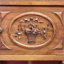 Load image into Gallery viewer, x SOLD Antique Bedside Cabinet, French Walnut and Marble Top Bedside, Lamp Hall Table B10831