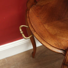 Load image into Gallery viewer, x SOLD Antique French Walnut Two-Tier Serving Table with Brass Handle, Lamp Side Table B11242