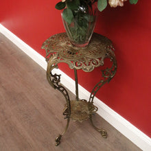 Load image into Gallery viewer, x SOLD Antique French Jardiniere Stand, French Brass 2 Tier Plant Stand Side Lamp Table B10481