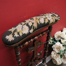 Load image into Gallery viewer, x SOLD Antique French Prayer Chair, Home Worship Kneeler for Prayer. Tapestry Seat Rest B11190