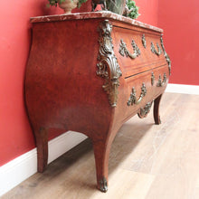 Load image into Gallery viewer, x SOLD Antique French Chest of Drawers, Marble Top Hall Cupboard, Burr Walnut Chest B11073