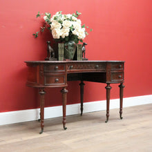 Load image into Gallery viewer, x SOLD Antique French Desk, Walnut and Leather Ladies Desk, Kidney Shaped Office Desk B10643
