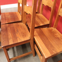 Load image into Gallery viewer, x SOLD Set of 6 Dining Chairs, Antique French Oak Kitchen Chairs, Ladder Back Chairs B10504
