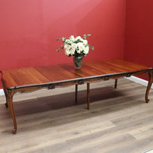 Load image into Gallery viewer, x SOLD Antique French Dining Table Antique Walnut 3 Leaf Extension Kitchen Dining Table B10689