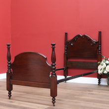 Load image into Gallery viewer, x SOLD Antique Australian Cedar Single Carved Bed, Head, Foot and rails B10733