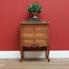 Load image into Gallery viewer, Antique French Chest of Drawers 3 Drawer Lamp Table, Bedside Cabinet Side Table B10686