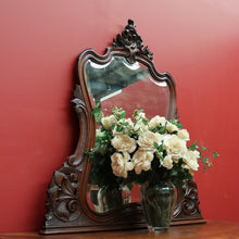 Load image into Gallery viewer, x SOLD Antique French Carved Walnut Louis XV style Bevelled Vanity Mantle Mirror B10718