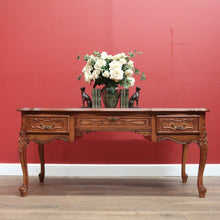 Load image into Gallery viewer, Antique Office Desk, French Oak Three Drawer Desk, Library Desk Home Office Desk B11024
