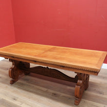 Load image into Gallery viewer, x SOLD Antique French Refectory Table, Twin Pedestal Kitchen or Dining Table, Oak Table B11135