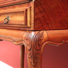 Load image into Gallery viewer, x SOLD Antique French Writing Bureau, Walnut and Burr Walnut Desk Office Desk Bureau. B10337