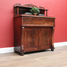 Load image into Gallery viewer, x SOLD Antique English Mahogany Secretaire Sideboard, 6 Drawer Office Desk Chiffonier B11037