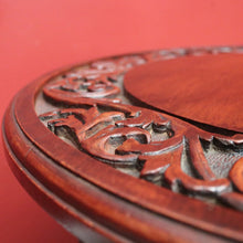 Load image into Gallery viewer, x SOLD Antique English Walnut Lamp Table, Side, Wine Table or Bedside Table Carved Top B11106
