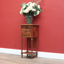 Load image into Gallery viewer, x SOLD Antique French Walnut and Marble Top Lamp Table, Bedside Cabinet, Bedside Tables B10836