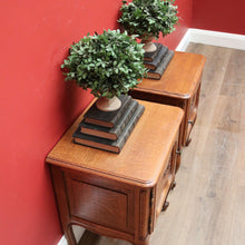 Load image into Gallery viewer, A pair of French Oak Lamp Tables, Side Tables, Bedside Tables. Two hall Cabinets B10920