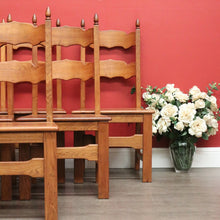Load image into Gallery viewer, x SOLD Set of 6 Dining Chairs, Antique French Oak Kitchen Chairs, Ladder Back Chairs B10504