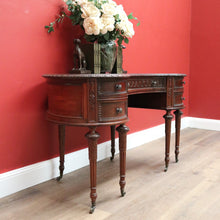 Load image into Gallery viewer, x SOLD Antique French Desk, Walnut and Leather Ladies Desk, Kidney Shaped Office Desk B10643