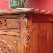Load image into Gallery viewer, x SOLD Antique Bedside Cabinet, French Walnut and Marble Top Bedside, Lamp Hall Table B10831