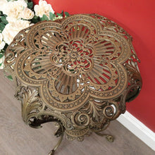 Load image into Gallery viewer, x SOLD Antique French Jardiniere Stand, French Brass 2 Tier Plant Stand Side Lamp Table B10481