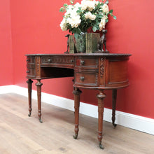Load image into Gallery viewer, x SOLD Antique French Desk, Walnut and Leather Ladies Desk, Kidney Shaped Office Desk B10643